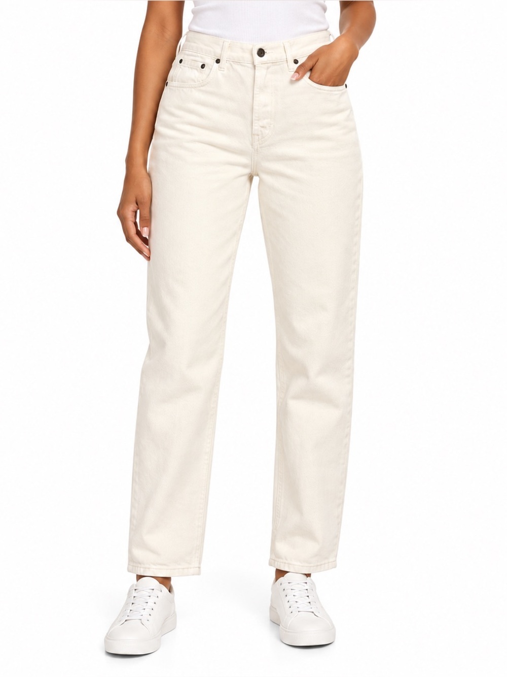 RAILS The Topanga Ecru High Rise Straight Leg Jeans 100% Cotton NWT Women Sz 31